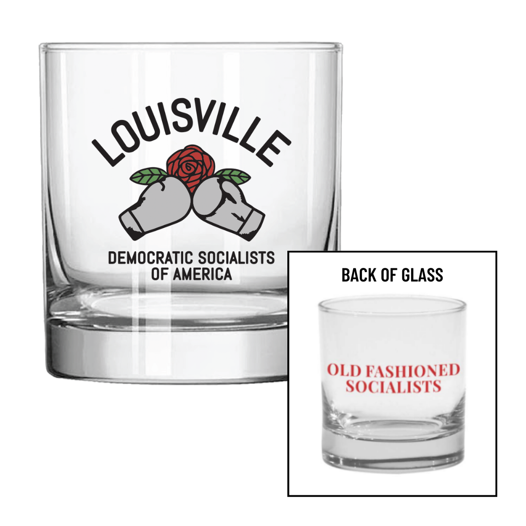 Old Fashioned Socialists Rocks Glass – One (1) or Set of Four (4)